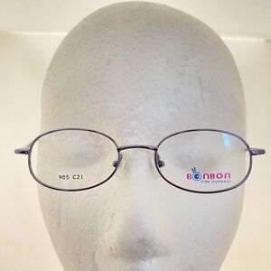 #5823 Bon Bon Girls Purple Oval Eyeglass Metal Frames 42-16-125